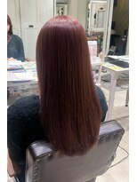 フォルテ 横浜店(FORTE)&nbsp;ブリーチなしカラー/ダブルカラー/明るめレッド/ボルドーカラー
