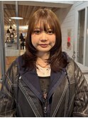 レイヤーカット×ベージュカラー