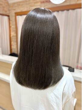 ロニカ 銀座(LOuNICA) 柔らか質感/グレージュブラウン/髪質改善ストレート#銀座#東銀座