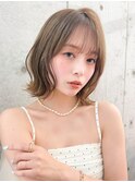 ショート/オリーブベージュ/ボブ/30代40代50代/立川