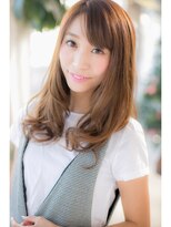 ヘアーショップ エヌアンドエー 越谷店(hair shop N&A)&nbsp;鎖骨ミディアム×キャラメルベージュ×うるツヤウェーブ