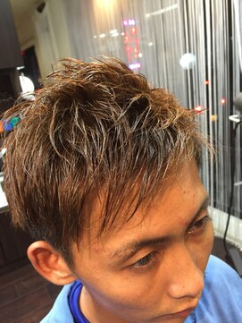 センスエム 長嶺店(SENSE/M) アシンメトリーとアッシュブラウンカラー