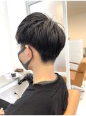 ナチュラル刈り上げ馴染ませマッシュスタイル