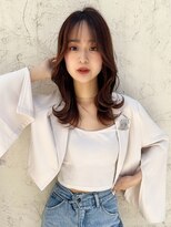 ロンド ストラーダ 心斎橋(Lond strada)&nbsp;韓国前髪顔周りロング×デザインカラー[心斎橋/髪質改善]