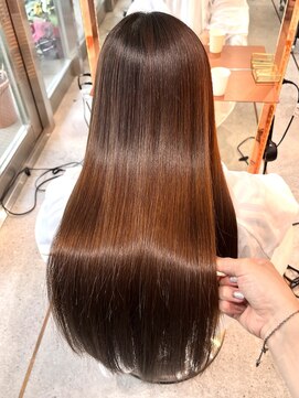 リール 銀座(R'EEL) 縮毛矯正×チョコレートアッシュ