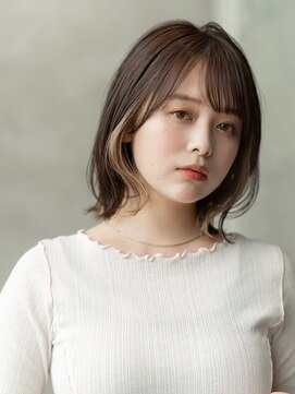 ケアリー 成増(Carelly) 大人かわいい前髪セシルカットココアブラウンフリンジウェーブ