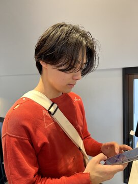 トレス(TRESS) メンズセンターパート　ショートボブ　毛流れショート