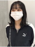 【YOKE】オリーブグレージュアッシュグレーくびれヘア韓国ヘア