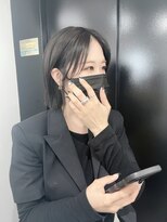 ピリオド 蒲田(Period.) ダークグレージュ/切りっぱなしボブ