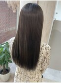 大人女性◆艶レイヤー前髪ピンクベージュ 髪質改善 縮毛矯正