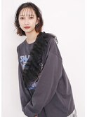 イルミナカラー 切りっぱなし ボブ 大須 ミディアム