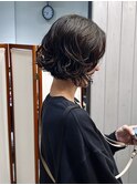 【時短×おしゃれ◎】丸みショートボブ×ニュアンスパーマ