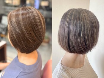 ジャストビューティサンク 上大岡(Just Beauty CiNQ)の写真/【クリスタルカラー導入】白髪染めでも多彩な色味へ＊トリートメント成分50％以上配合でダメージケアも◎