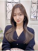 韓国ヘア/マットベージュ/縮毛矯正履歴あり