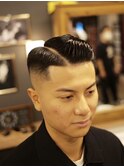 クラシック七三×スキンフェードスタイル大人ビジネスモテ髪清潔
