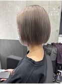 CHERiR藤木（ミニボブ×ブリーチ２回×アッシュベージュ）
