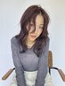 【ケア】艶カラー＋前髪カット＋Aujua３stepトリートメント￥8,250