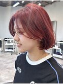 タッセルボブ×チェリーレッド