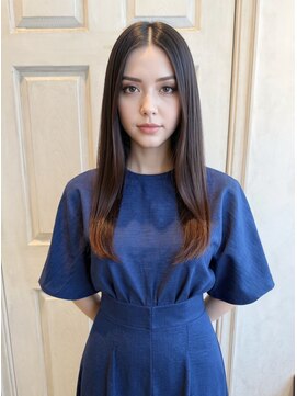 アロマ ヘアルーム 池袋店(AROMA hair room) トリートメントストレート/うるツヤ/重めロング/ツヤ感/上品