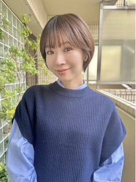 ファイブシーン アオヤマ(5SCENE AOYAMA) ショートパーマショートカット前髪あり前髪なし小顔に見せるヘア