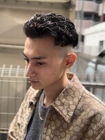 刈部倶楽舞 難波店&nbsp;極道パーマ/宮城リョータ/メンズパーマ/スキンフェード/黒髪