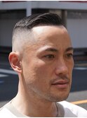 サイドパートスキンフェードカットシェービング吉祥寺理容室