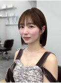 ボブ切りっぱなしボブタッセルボブ韓国ボブ耳かけボブ大人ボブ