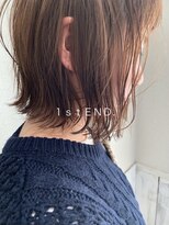 ファーストエンド 三ツ屋店(1st END.)&nbsp;ウェットボブ ボブカット 外ハネボブ ミルクチョコレート