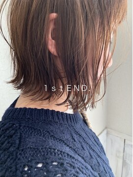 ファーストエンド 三ツ屋店(1st END.) ウェットボブ ボブカット 外ハネボブ ミルクチョコレート