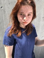 ルーム(Loom.)&nbsp;〈スタイリング簡単〉オレンジベージュ×ルーズウェーブロング