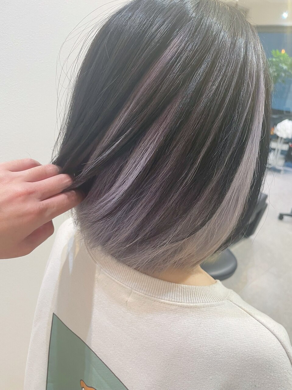 アンブレラカラー/ぐるっと一周インナーカラーラベンダー