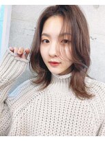 リコバイアフロート(riko by afloat)&nbsp;ミディアムくびれヘア*韓国風長め前髪シースルーバング