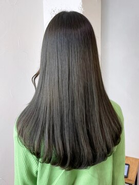 アイティーバイアルバム 下北沢店(IT by ALBUM) オリーブグレー_チェリーブラウンフェミニンロング_ba405781