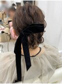 ルーズシニヨン お呼ばれヘア