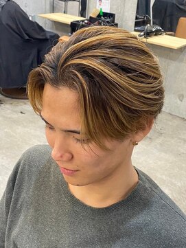 エルマーク 梅田(L-MARK) シースルーマッシュブリーチダブルカラーフェイスフレーミング