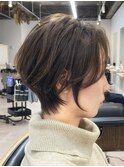 黒髪/グレーベージュ/レイヤーロング/前髪パーマ[西船橋/津田沼]