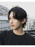 八王子駅/スパイラルパーマ/センターパートウルフ/岩名