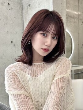 アイシー 表参道(ICY) ほんのりレッドブラウン×ミディアムレイヤーカット＊RINA