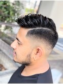 フェード/外国人風フェード/七三スタイル/ビジネスフェード/黒髪