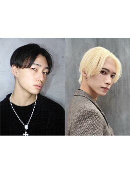 メンズからも支持される人気サロン◎発色キレイなハイトーンならお任せ下さい！パーマも人気【原宿駅３分】