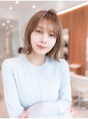 20代30代切りっぱなしレイヤーボブ/髪質改善ストレート/外ハネ