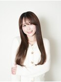 シースルーバング/ストレートロング