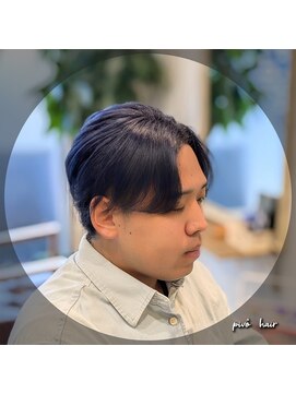 ピヴォヘアー(pivo hair) ネイビーブルーカラー　　トリプルカラー