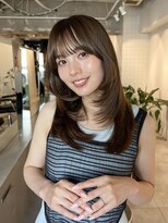 ラヴィズム 松崎店(LUVISM)&nbsp;韓国/顔周りレイヤー/おくれ毛/ベージュ/ダブルカラー/東区/松崎