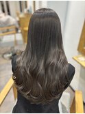 【髪質改善】グレージュカラー　チャコールグレー　