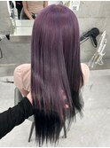 艶髪パープルグレージュ/ストレート/ロング