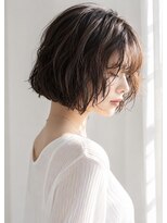 ラベストオイケ(LOVEST OIKE) 【LOVESTOIKE】透け感ウェーブボブ × ダークグレージュ