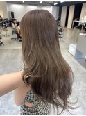 ブリーチなしカラーブラウンベージュ透明感カラーくすみベージュ