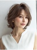 白髪ぼかし脱白髪染め似合わせショートボブ40代50代60代