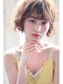 mowenstyle☆斜めバング×ハニーヘアー×マーメイドアッシュ